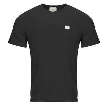 Calvin Klein Jeans SS WAFFLE BADGE CREWNK TEE men’s T shirt in Black Calvin Klein Jeans SS WAFFLE BADGE CREWNK TEE men’s T shirt in Black