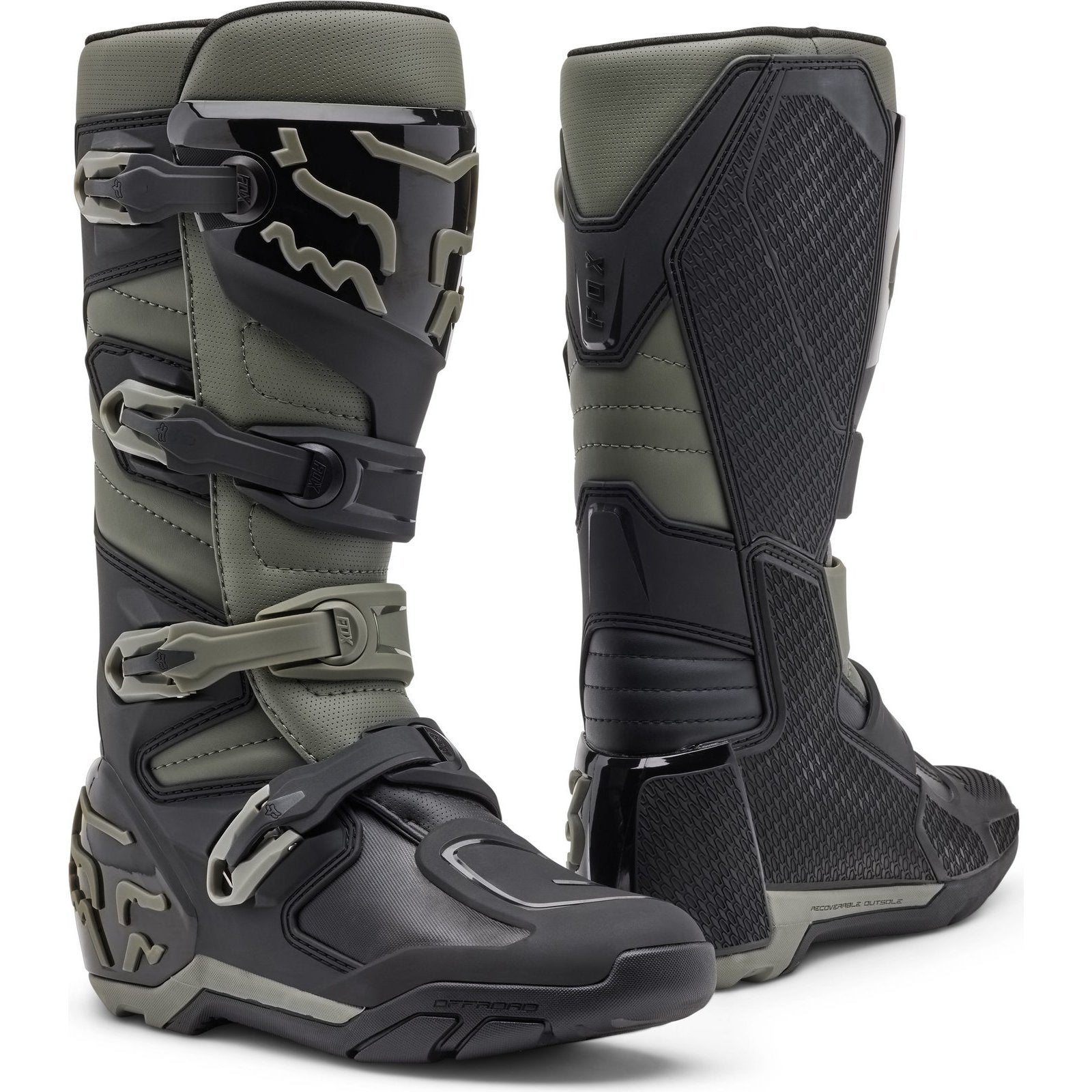 Fox Racing Comp X Motocross Boots – Grey Black – . | Fox Racing Comp X Motocross Boots – Grey Black – . |