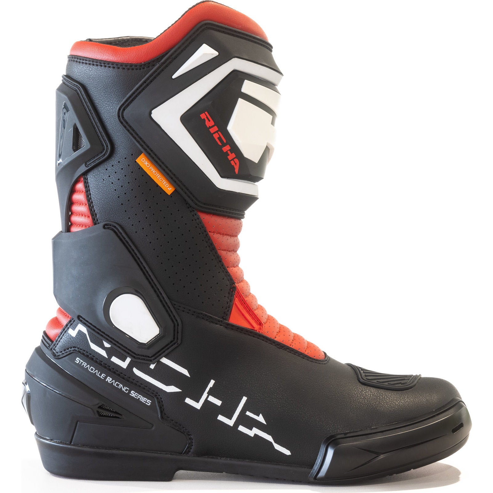 Richa Stradale Motorcycle Boots – Black Red – | Richa Stradale Motorcycle Boots – Black Red – |