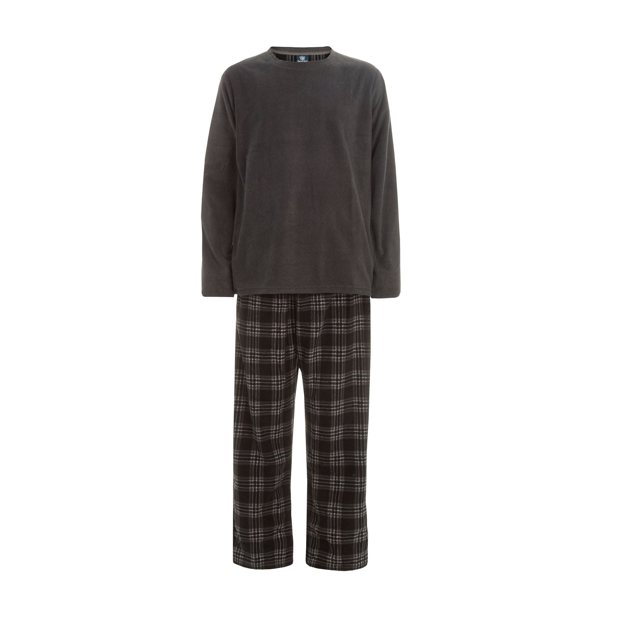 Mens Fleece Long Sleeve Top Pyjamas Sets Mens Fleece Long Sleeve Top Pyjamas Sets