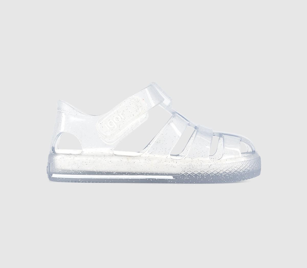 Igor Kids Star Babys Clear Glitter Sandals, Infant, infant Igor Kids Star Babys Clear Glitter Sandals, Infant, infant