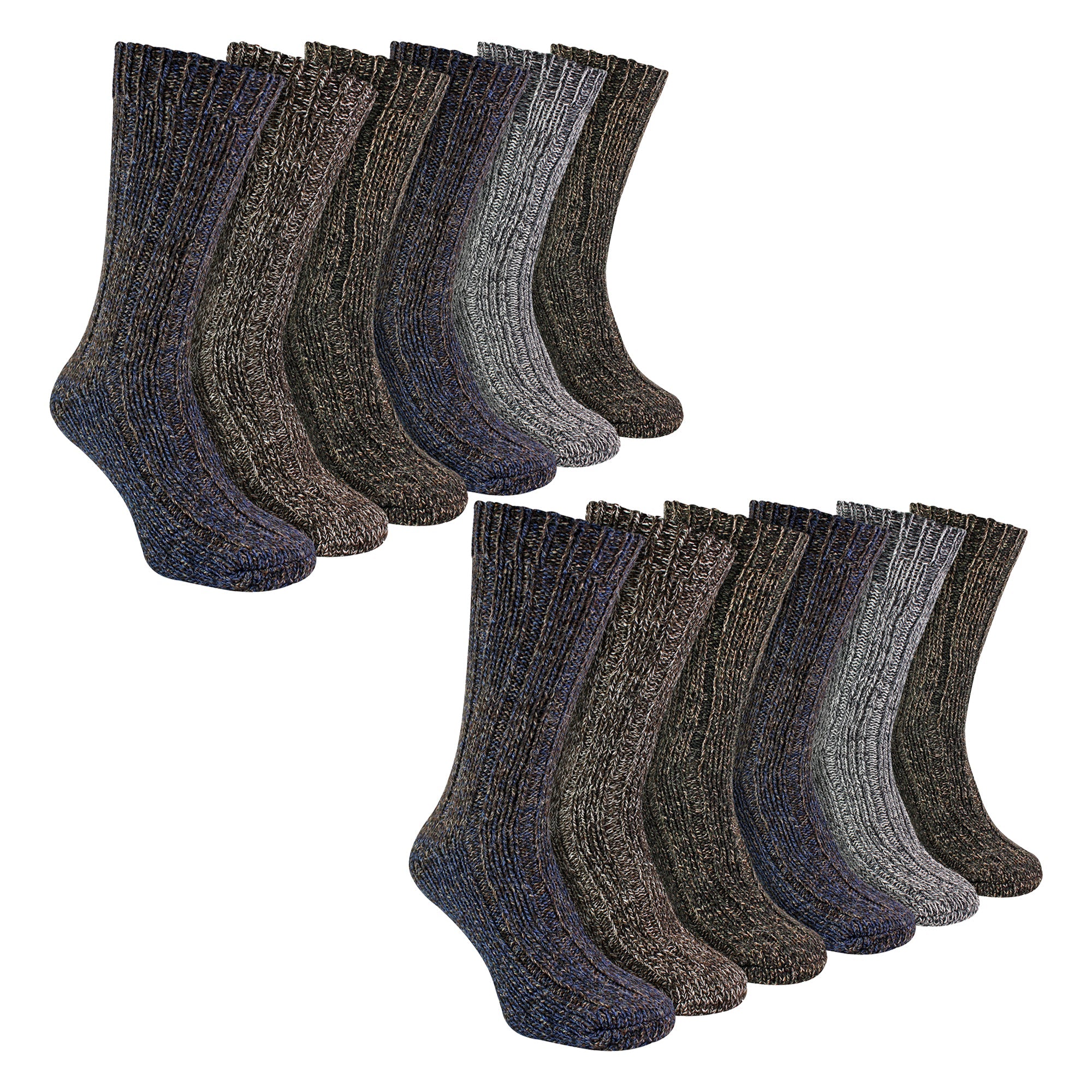 Mens Pack Ribbed Alpaca Boot Socks – – Multicoloured Mens Pack Ribbed Alpaca Boot Socks – – Multicoloured