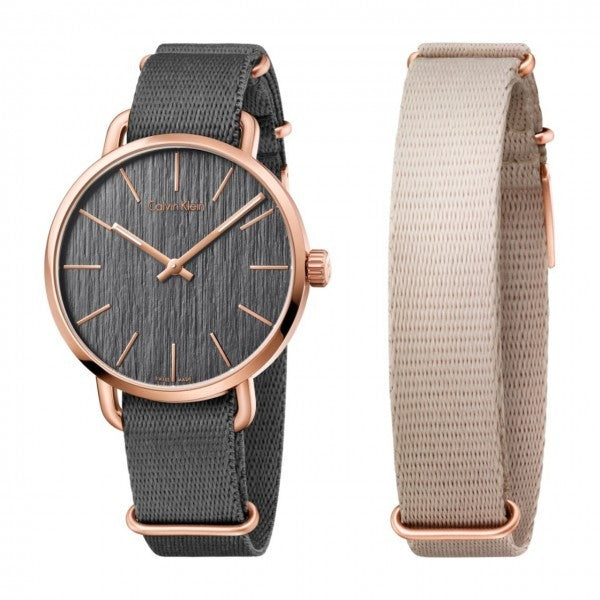 Calvin Klein Even KBP Men’s Watch PVD Rose-Plated Case, Grey Dial Calvin Klein Even KBP Men’s Watch PVD Rose-Plated Case, Grey Dial