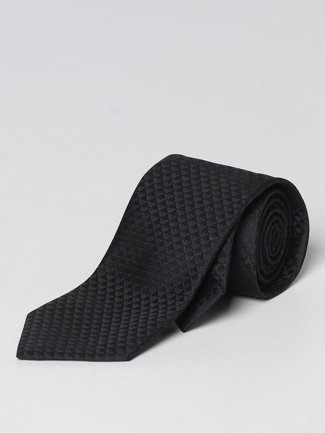 EMPORIO ARMANI Silk Tie with Jacquard Logo