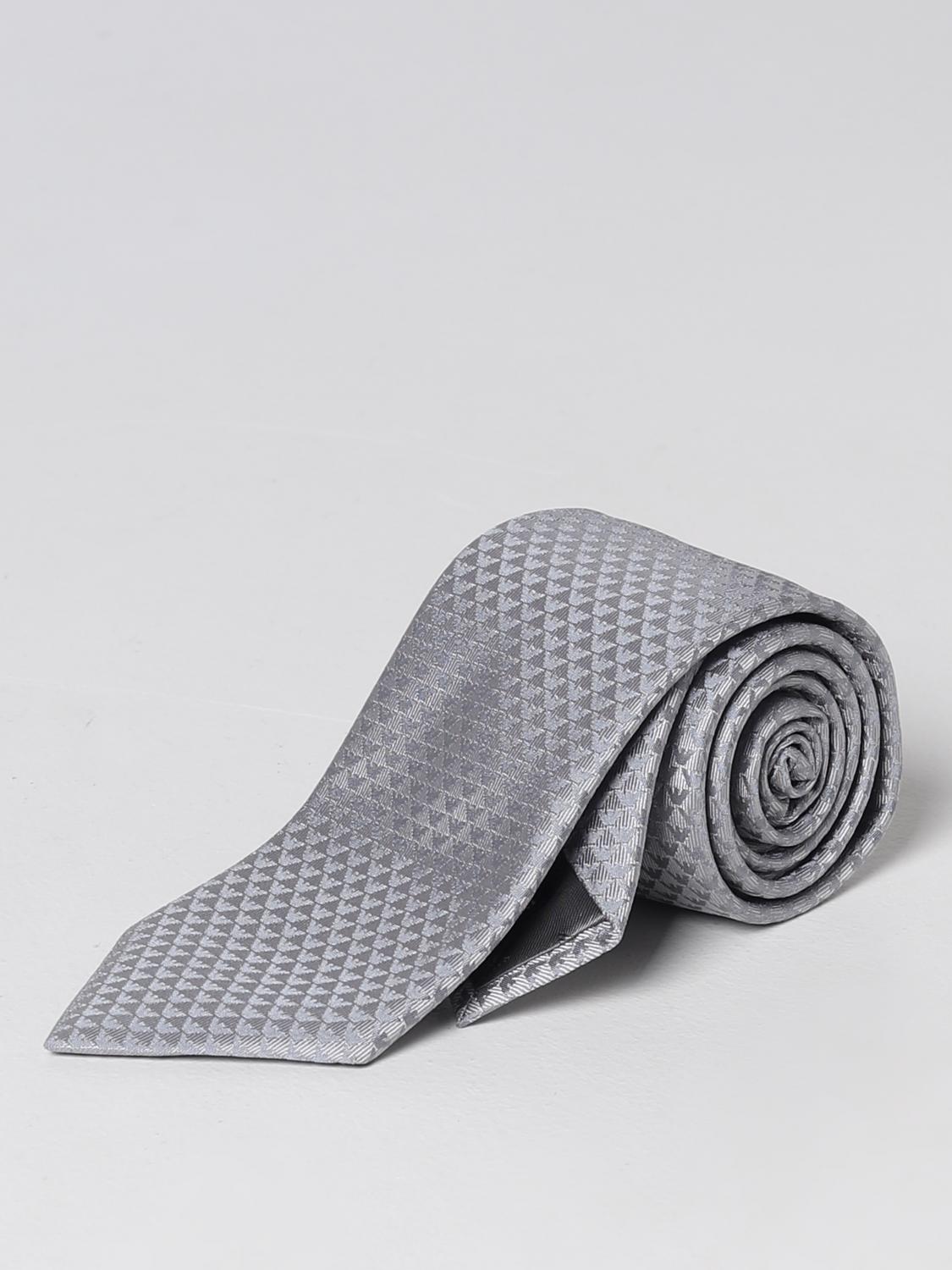 EMPORIO ARMANI Silk Tie with Jacquard Logo