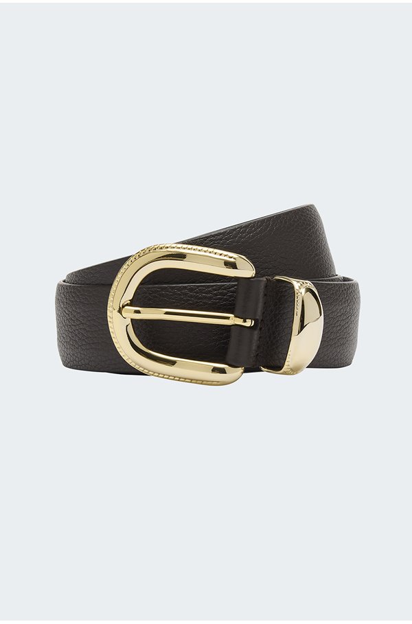 Anderson’s – Western Hermes Leather Belt in Dark Brown Anderson’s – Western Hermes Leather Belt in Dark Brown