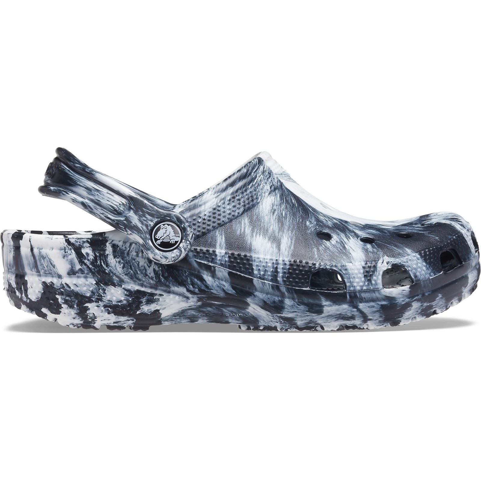 Men’s Crocs Marble Sandals, WhiteBlack E Men’s Crocs Marble Sandals, WhiteBlack E