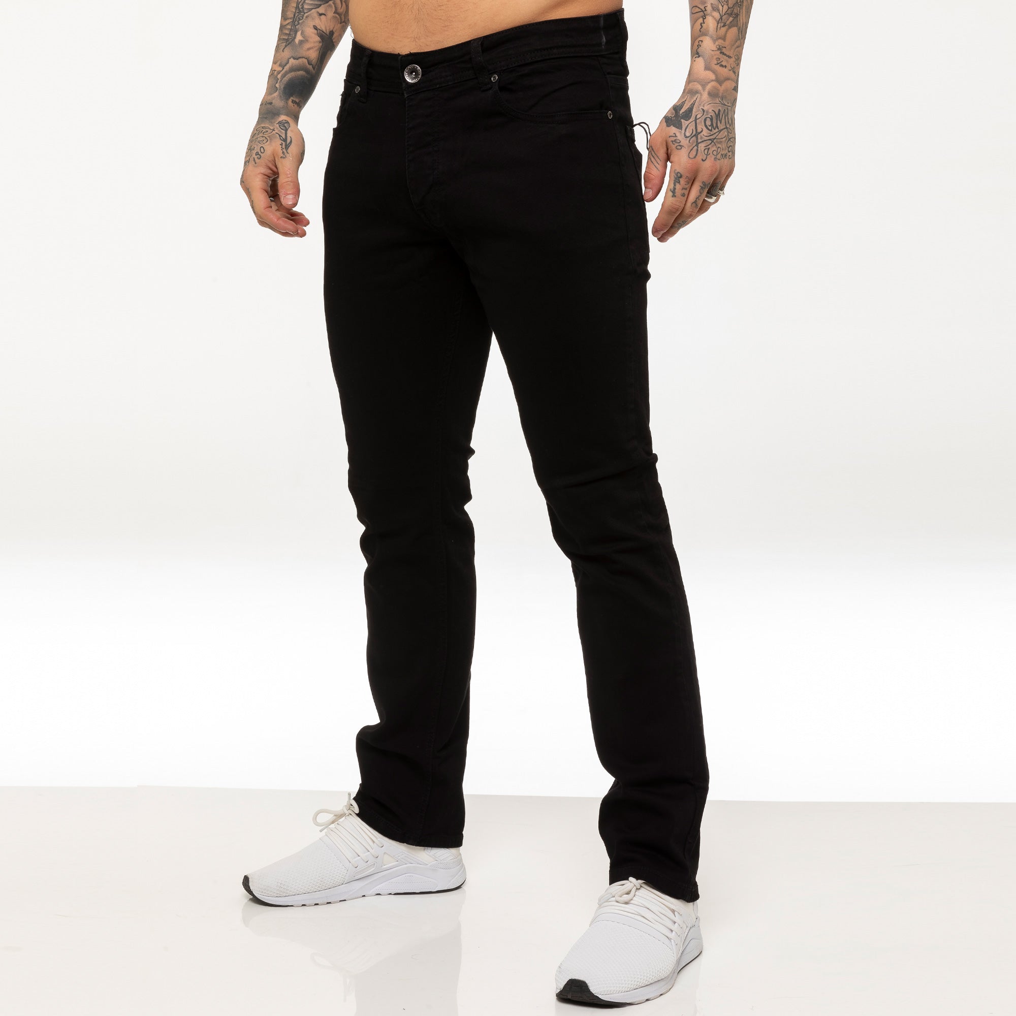 Mens Regular Fit Stretch Denim Jeans