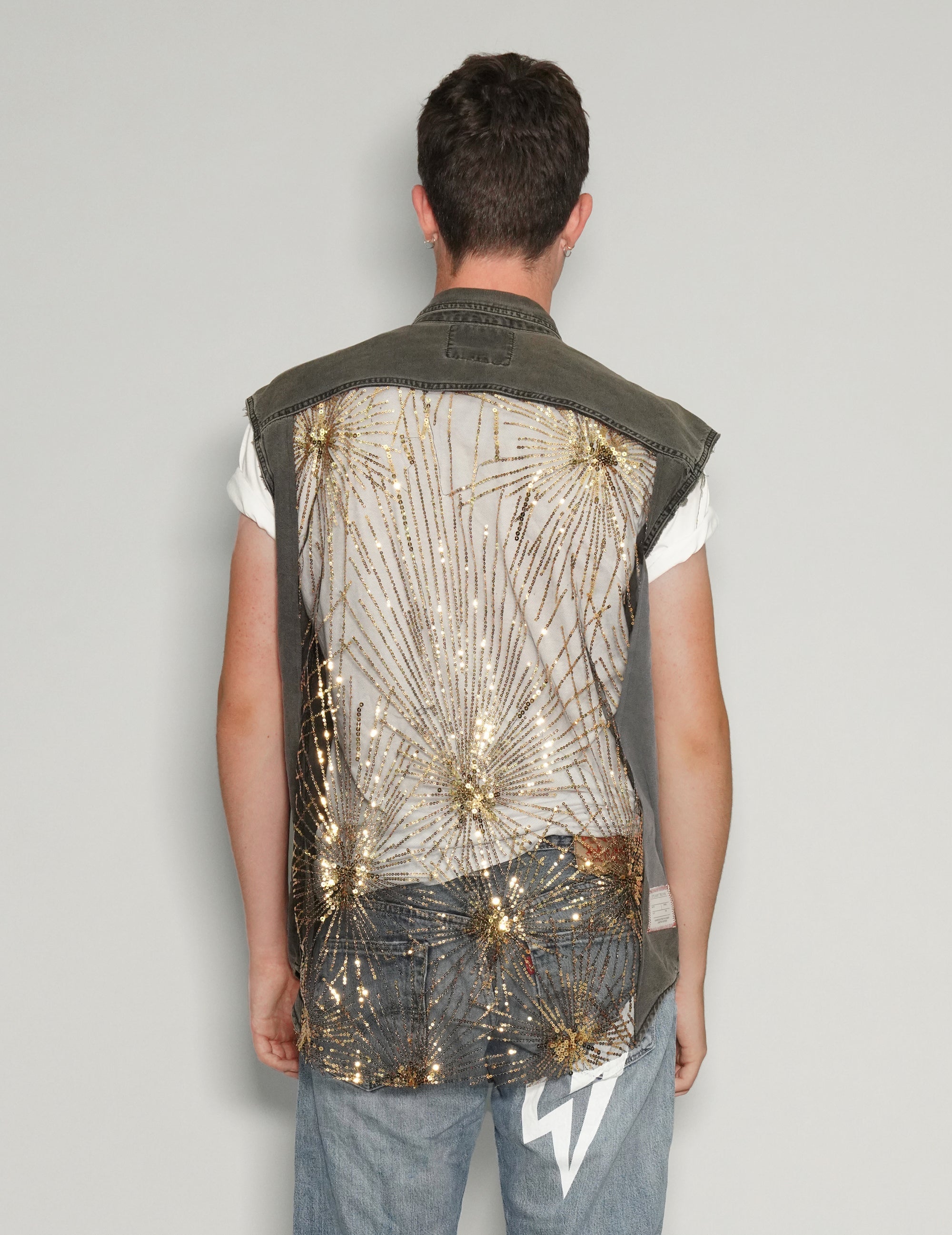 Party Back Denim Vest Party Back Denim Vest