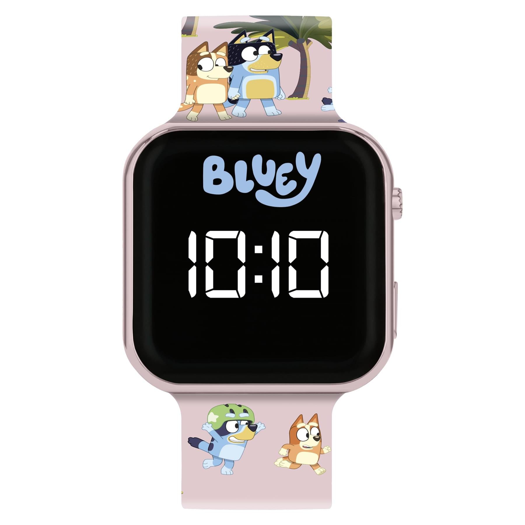 Bluey Pink Printed Strap Led Watch Bluey Pink Printed Strap Led Watch