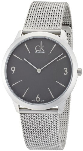 Calvin Klein Minimal Men’s Watch Dark Grey Dial, Stainless Steel Mesh Bracelet Calvin Klein Minimal Men’s Watch Dark Grey Dial, Stainless Steel Mesh Bracelet