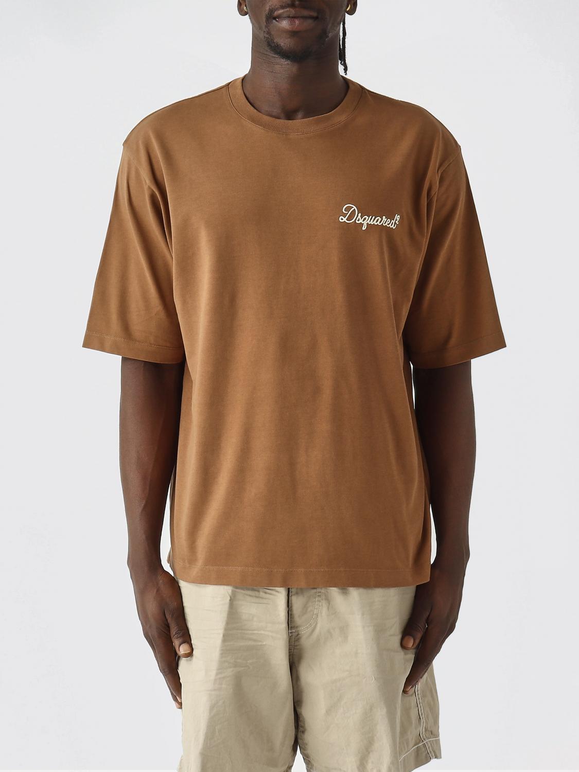 DSQUARED Shirt Men color Brown
