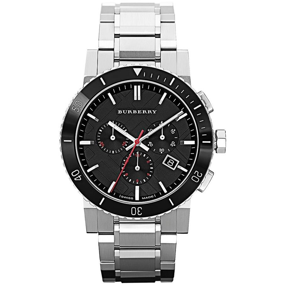 Burberry BU Black Dial Chronograph Stainless Steel Men’s Watch Burberry BU Black Dial Chronograph Stainless Steel Men’s Watch
