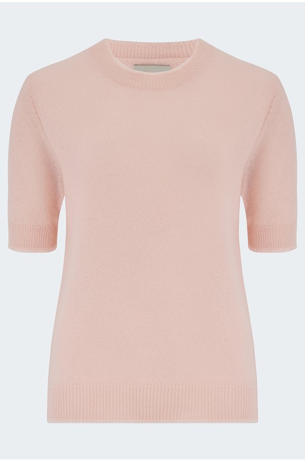 Jumper – Distressed Knit Shirt in Powder Puff Jumper – Distressed Knit Shirt in Powder Puff
