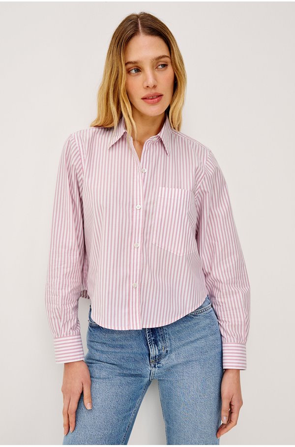 Rails – Ramy Shirt in Rose Stripe Rails – Ramy Shirt in Rose Stripe