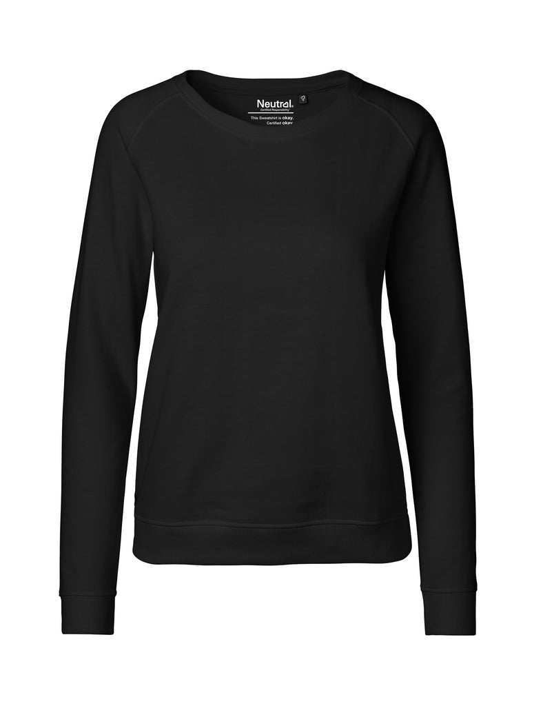 Fairtrade Organic Ladies Sweatshirt – L Black Fairtrade Organic Ladies Sweatshirt – L Black
