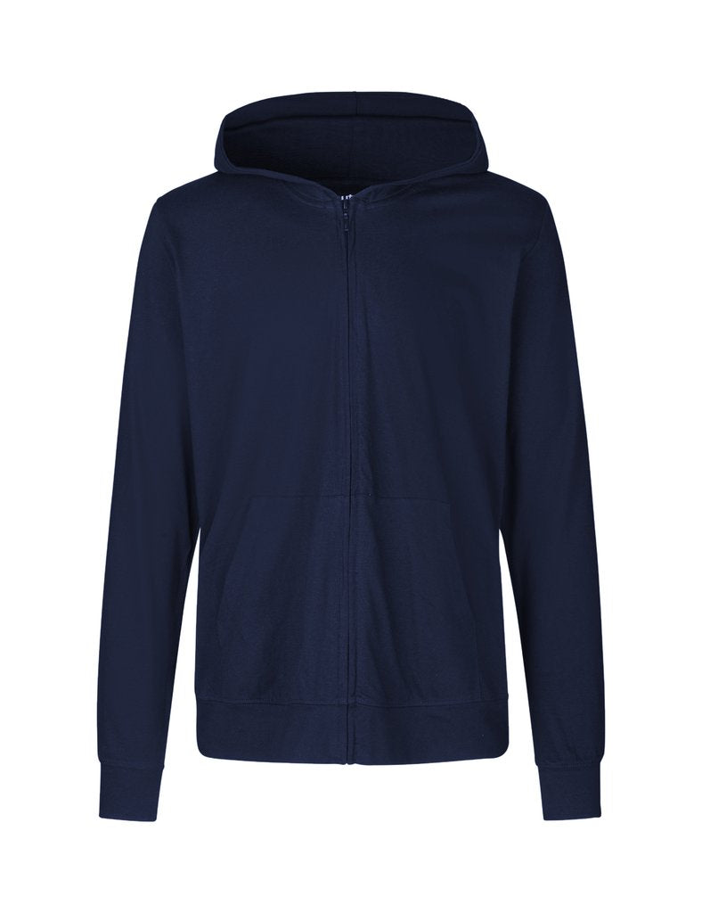 Fairtrade Organic Zipped shirt Hoodie: Unisex – Navy Fairtrade Organic Zipped shirt Hoodie: Unisex – Navy