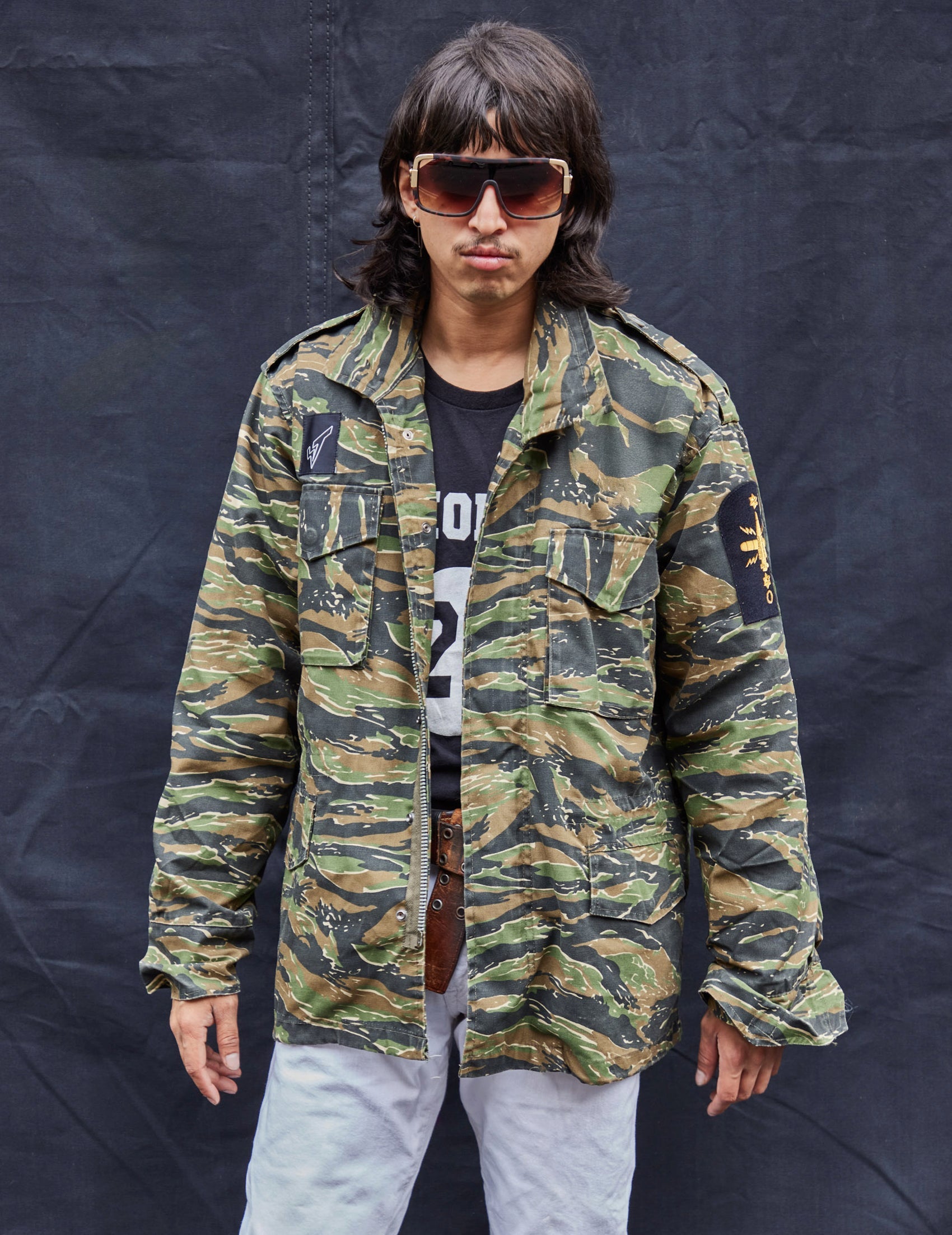 Vintage M Military Field Jacket in Tiger Camo Vintage M Military Field Jacket in Tiger Camo