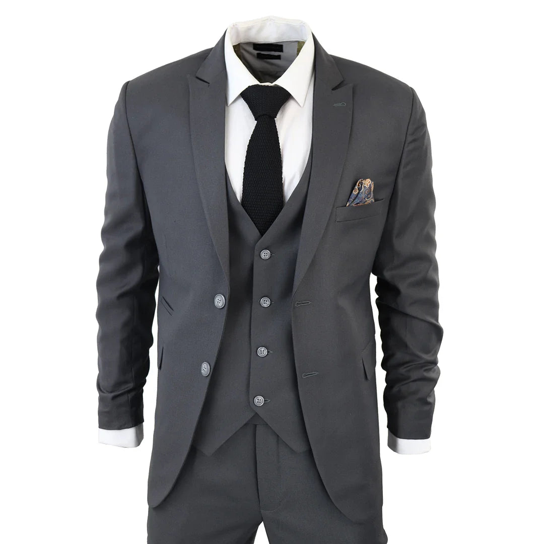 IM Men’s Classic Plain Charcoal Piece Suit – ” Jacket ” Trousers IM Men’s Classic Plain Charcoal Piece Suit – ” Jacket ” Trousers