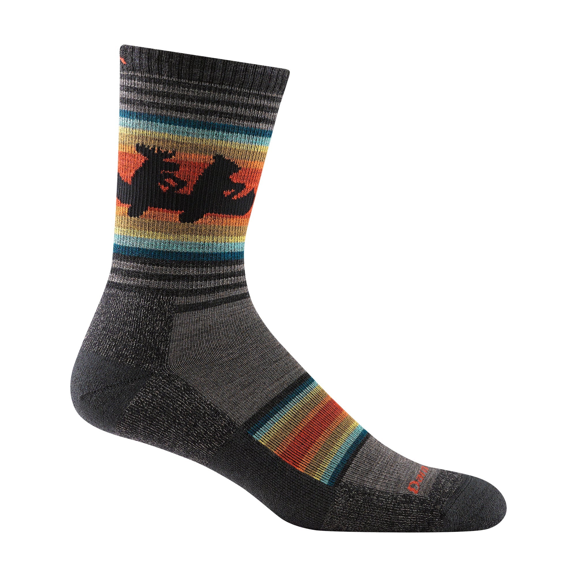 Mens Animal Patterned Micro Crew Lightweight Hiking Merino Wool Socks – M Taupe Mens Animal Patterned Micro Crew Lightweight Hiking Merino Wool Socks – M Taupe