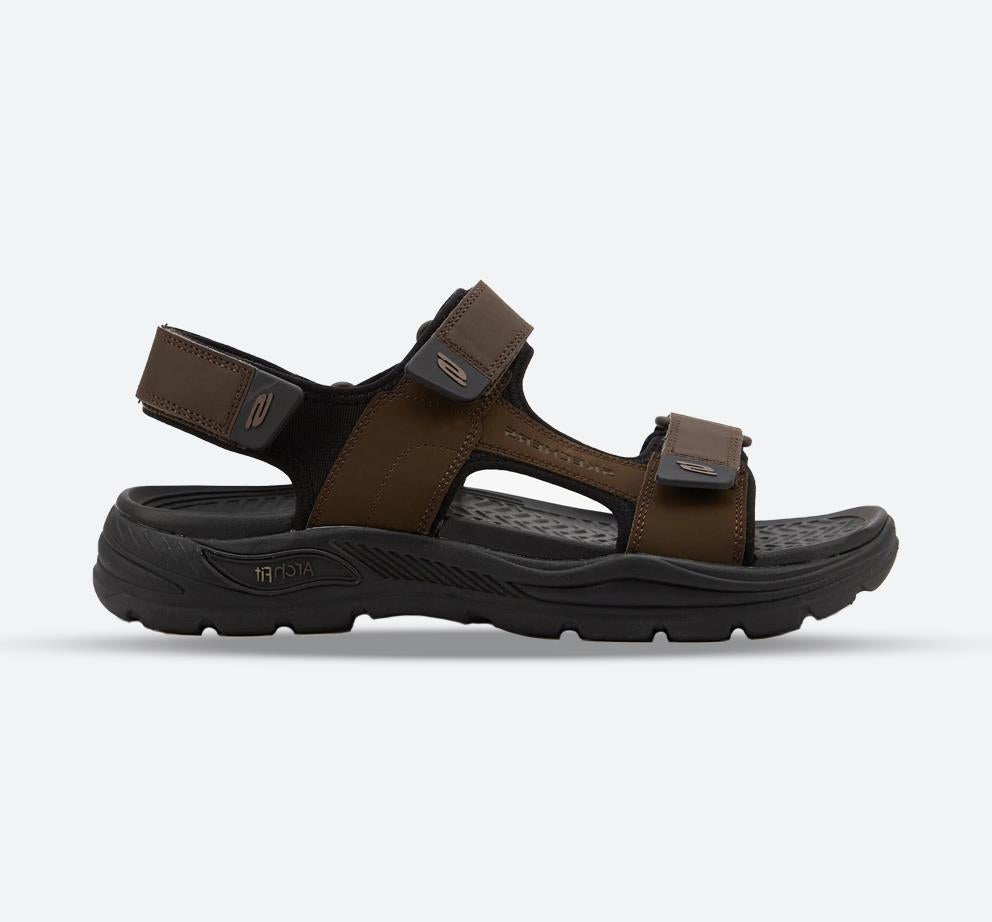 Men’s Wide Fit Skechers Motley SD Kontra Sandals, Brown E Men’s Wide Fit Skechers Motley SD Kontra Sandals, Brown E