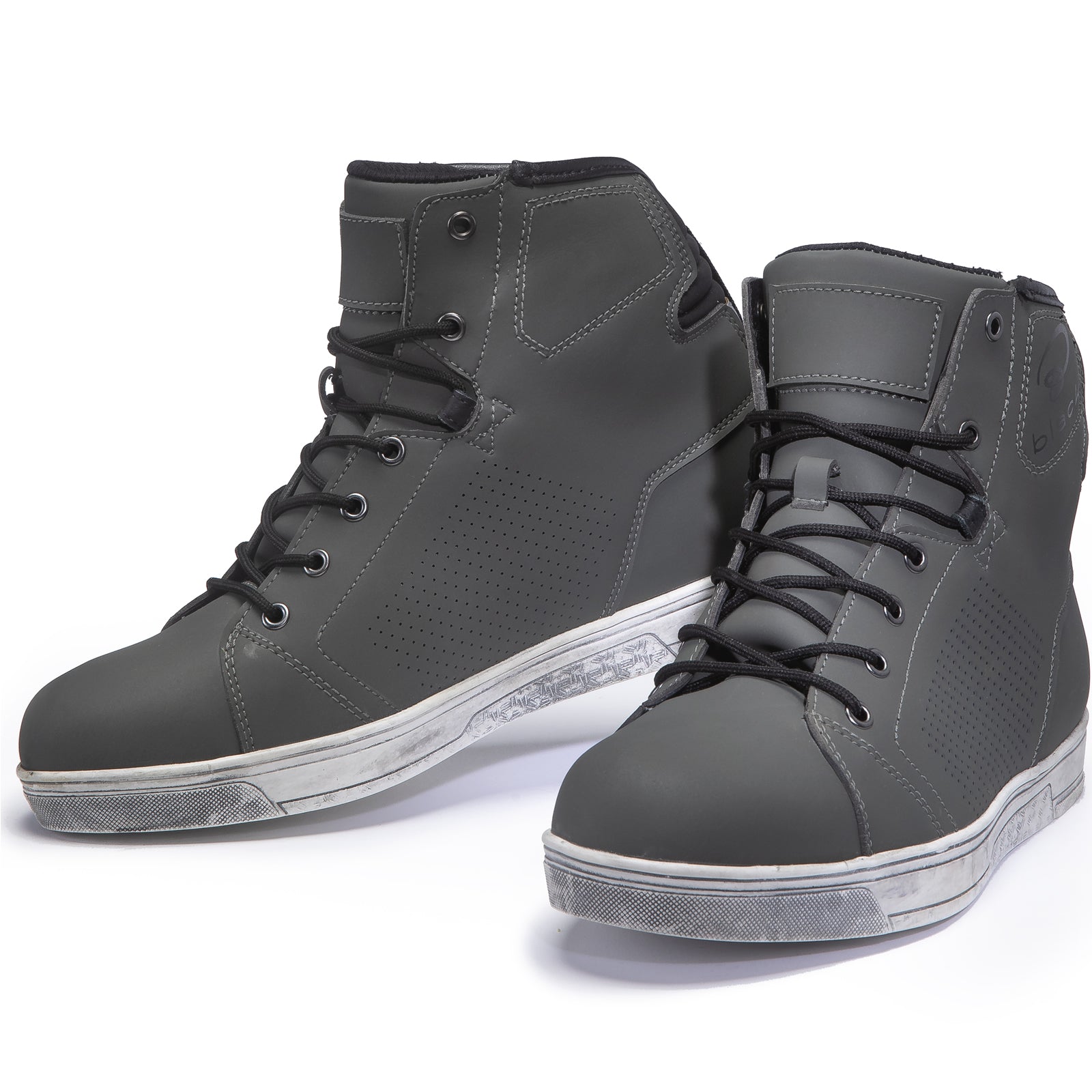 Black Motion WP Ankle Motorcycle Boots – Grey | Black Motion WP Ankle Motorcycle Boots – Grey |