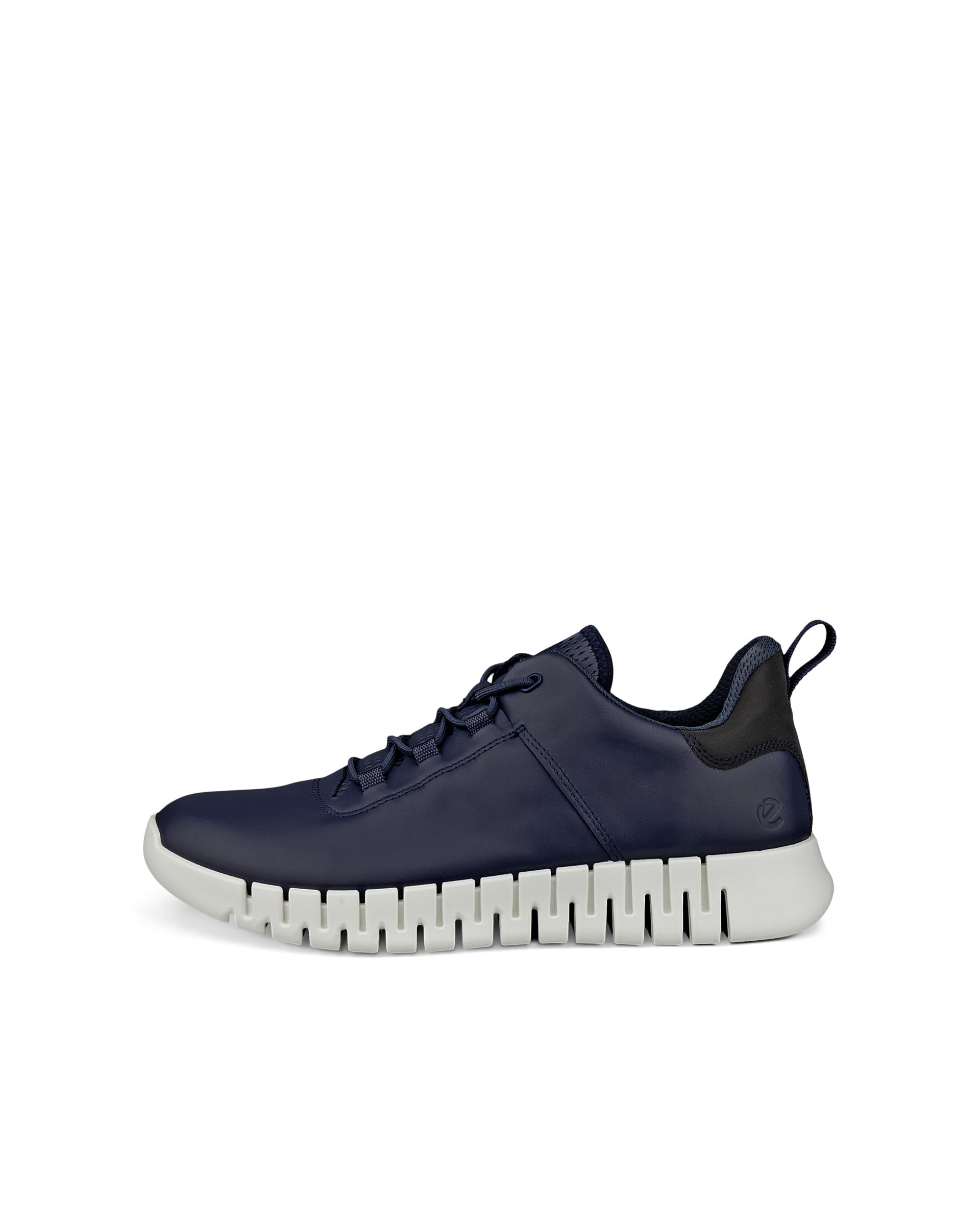 ECCO GRUUV – Men’s Leather Trainer – Blue ECCO GRUUV – Men’s Leather Trainer – Blue