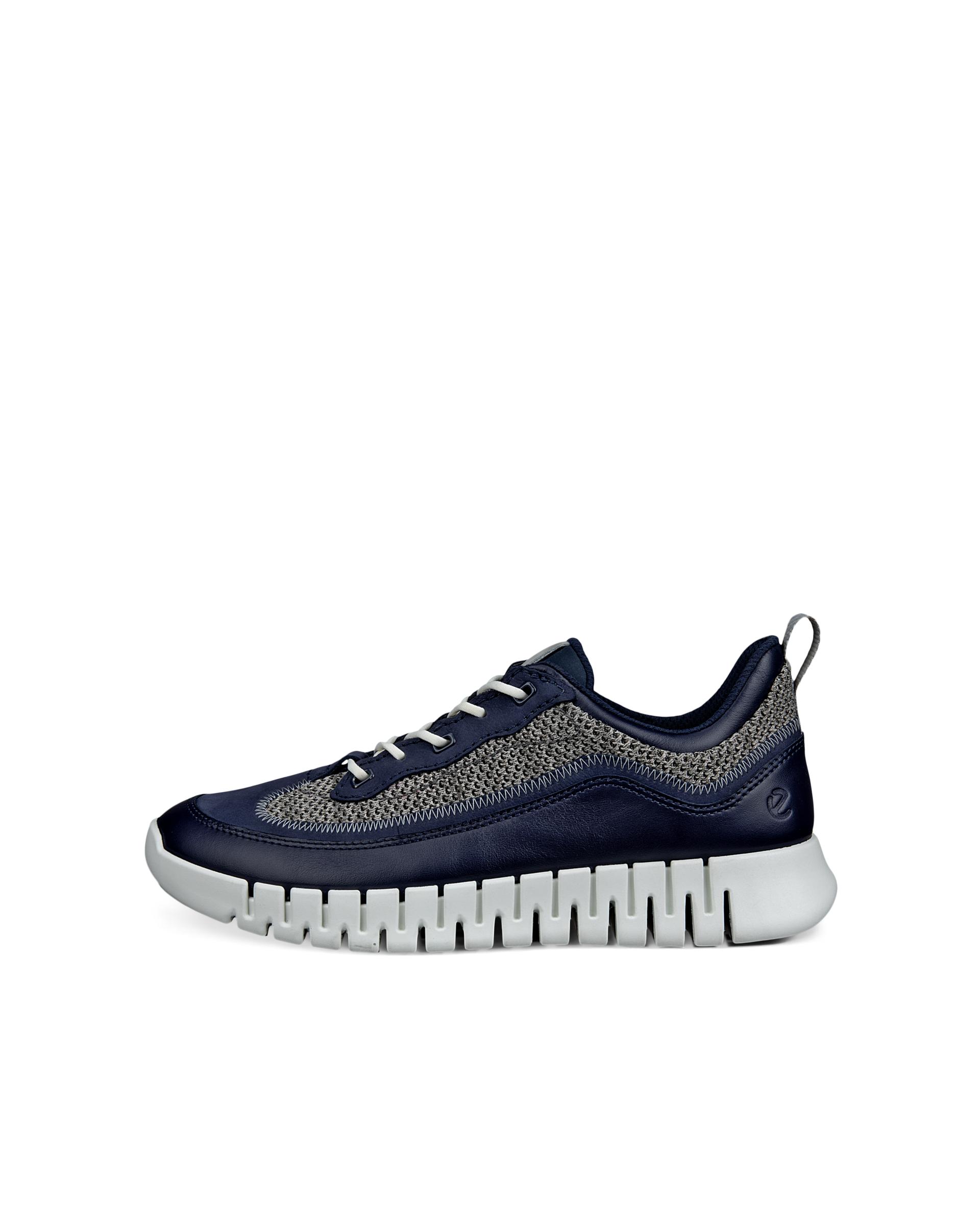 ECCO GRUUV – Men’s Leather Trainer – Blue ECCO GRUUV – Men’s Leather Trainer – Blue