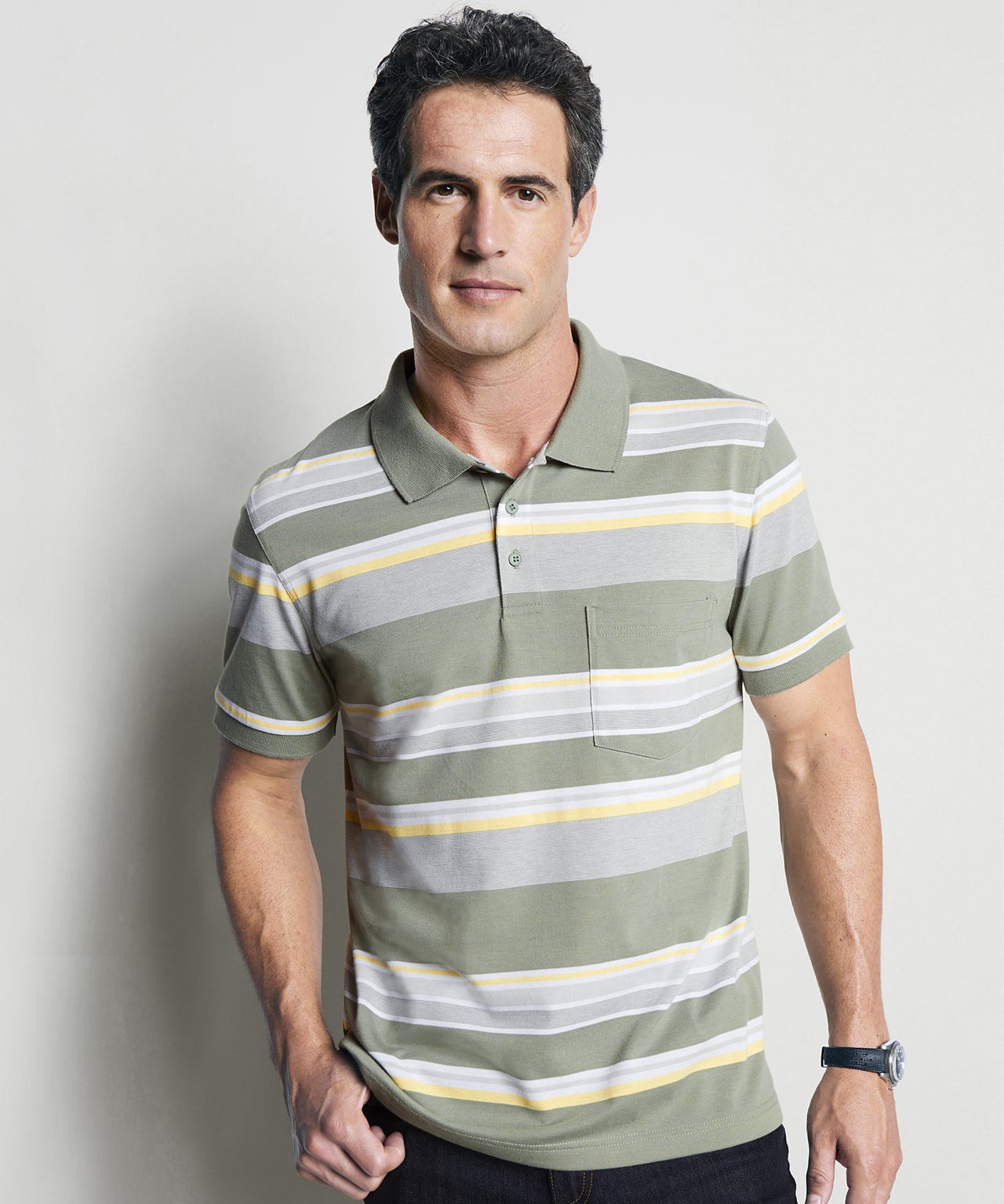 Damart Stripe Polo Shirt Damart Stripe Polo Shirt