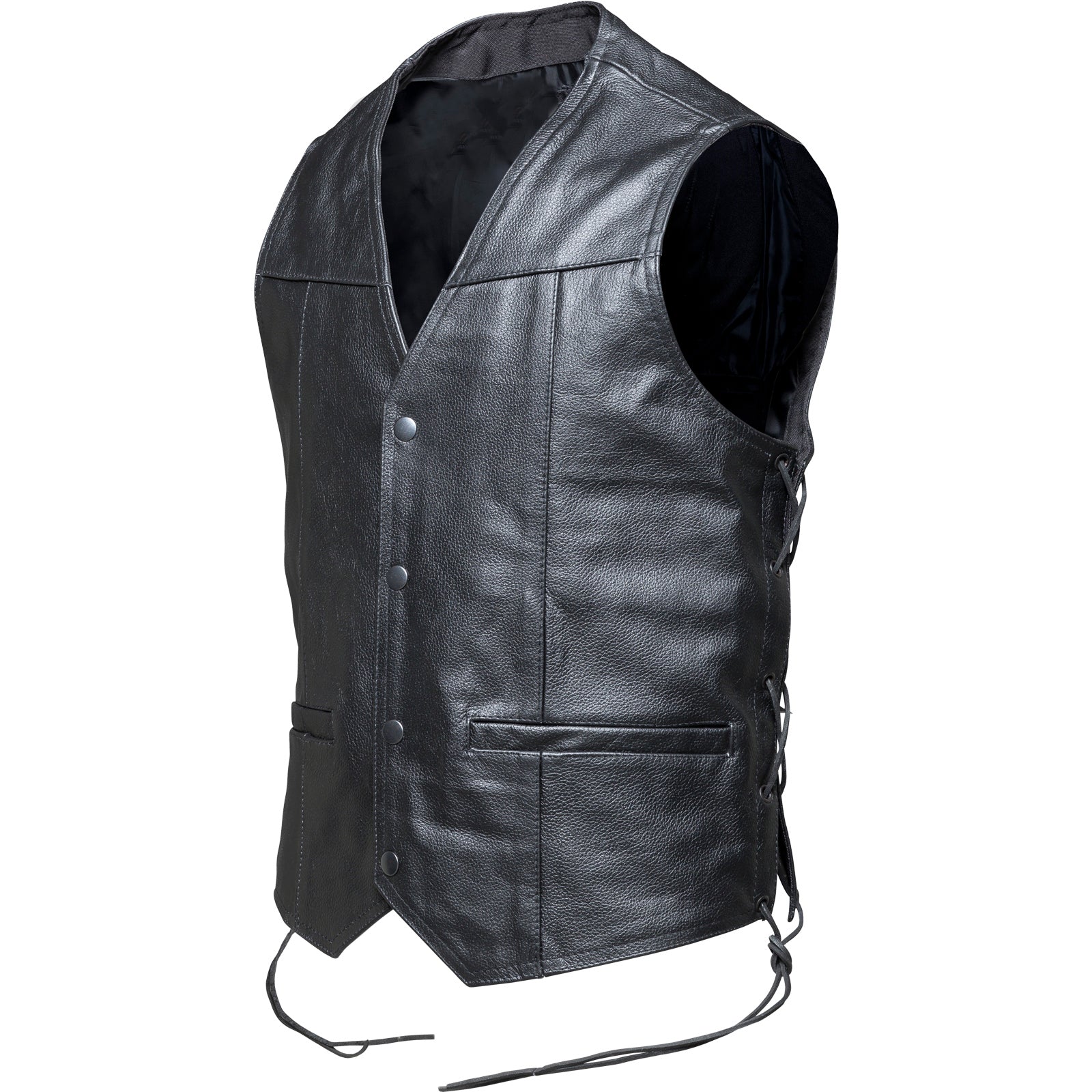 Black Rocker Leather Motorcycle Vest – Black ” | | “ Black Rocker Leather Motorcycle Vest – Black ” | | “