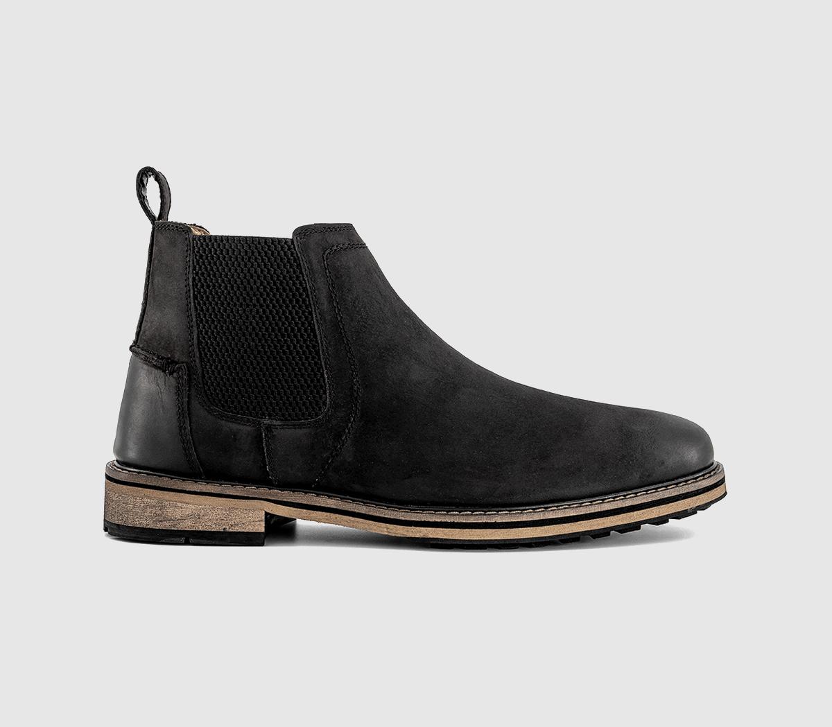 OFFICE Mens Bernard Nubuck Chelsea Boots Black OFFICE Mens Bernard Nubuck Chelsea Boots Black