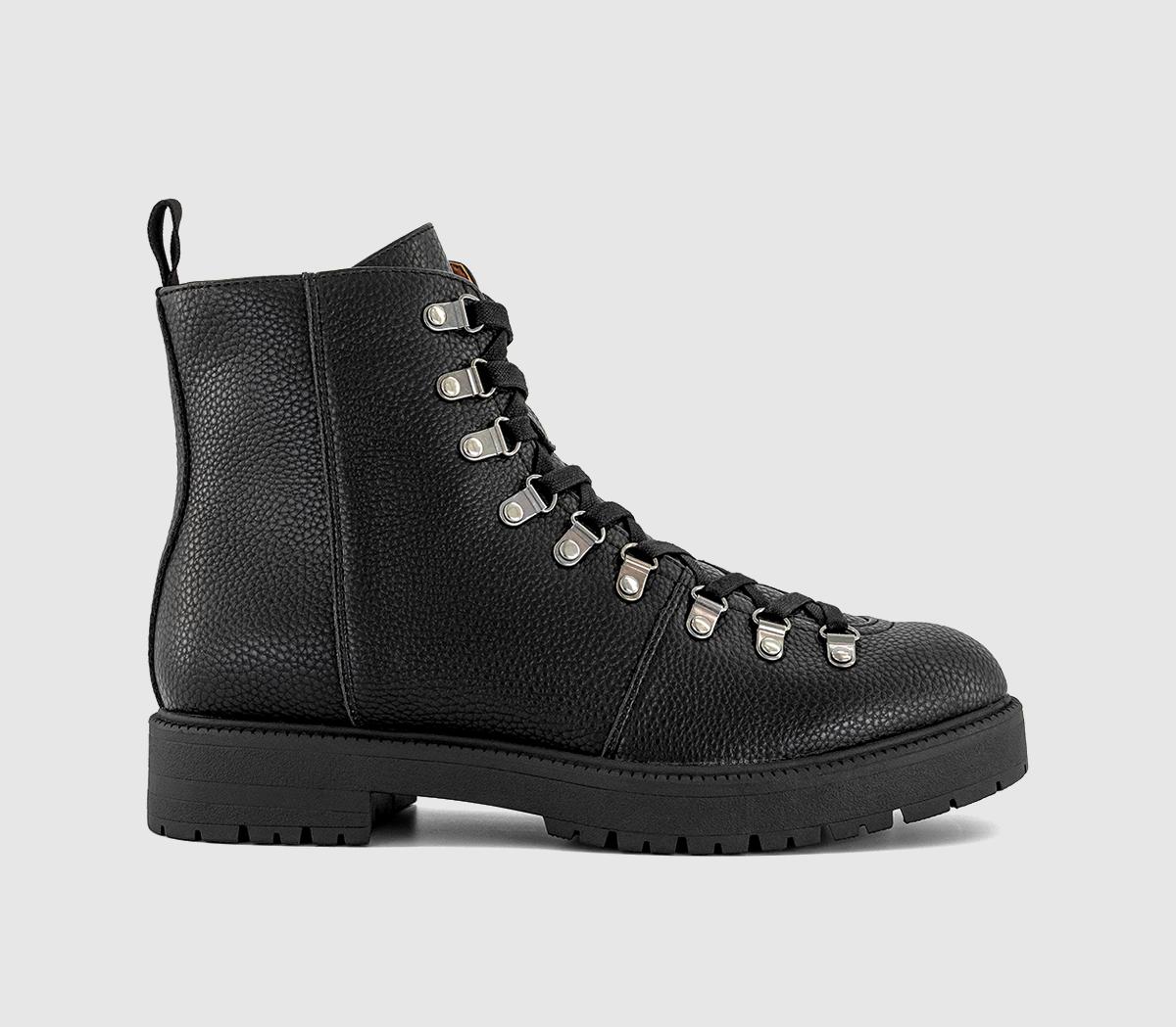 OFFICE Mens Benson Eyelet Lace Up Boots Black OFFICE Mens Benson Eyelet Lace Up Boots Black