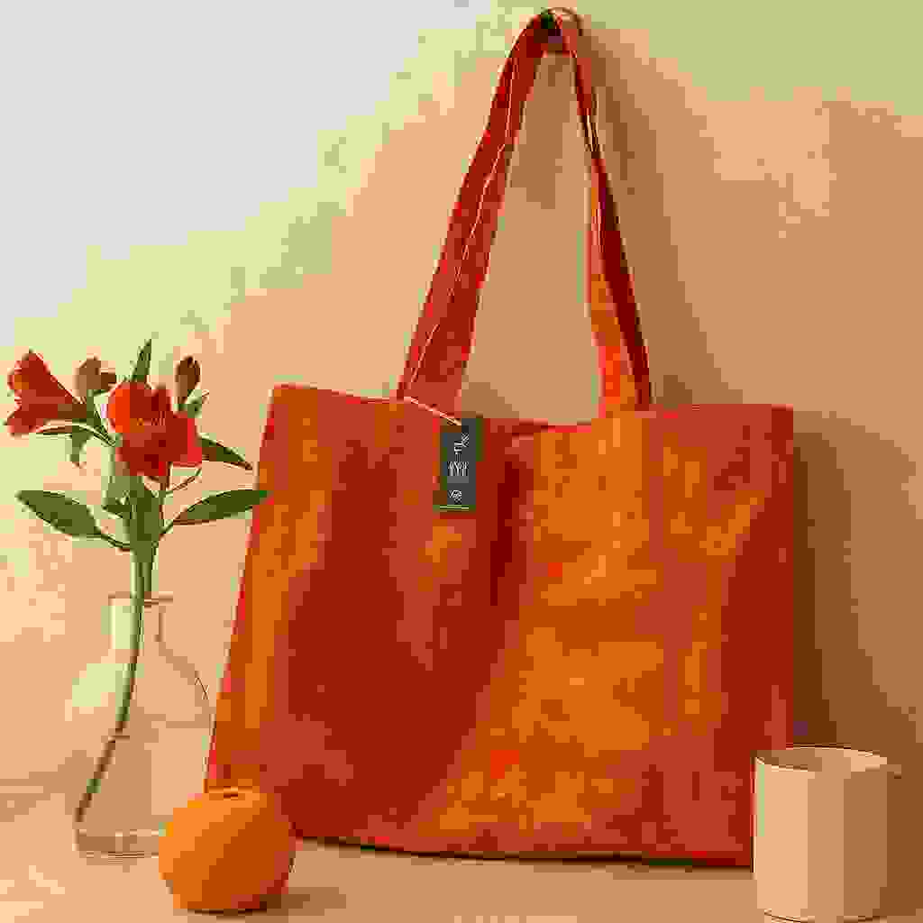 Tote Bag Orange Tie Dye Lightweight Dual Handles Tote Bag Orange Tie Dye Lightweight Dual Handles