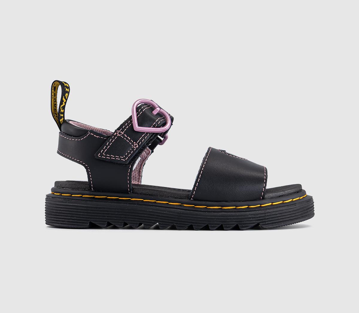 Dr. Martens Marlowe Hearts II Kids Sandals Black Lucido Nebula Glitter, Youth Dr. Martens Marlowe Hearts II Kids Sandals Black Lucido Nebula Glitter, Youth