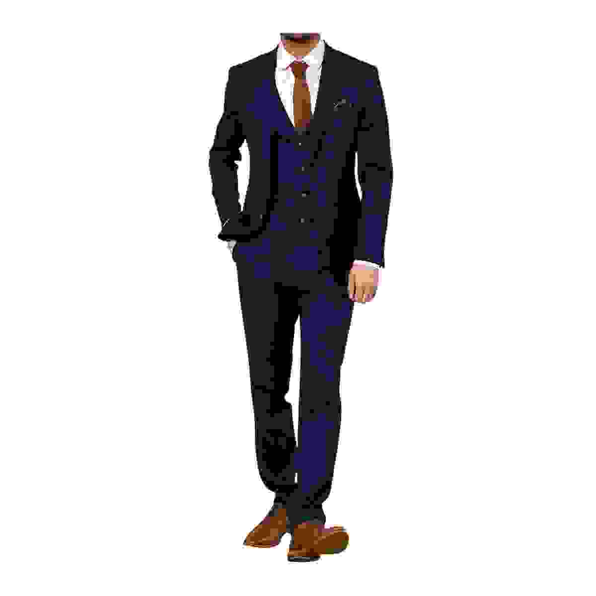 Marc Darcy Edinson Check Three Piece Suit – NavyRed Marc Darcy Edinson Check Three Piece Suit – NavyRed