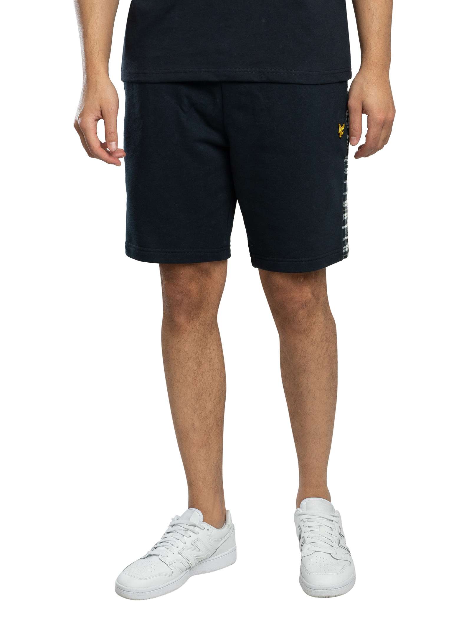 Check Panelled Sweat Shorts Check Panelled Sweat Shorts