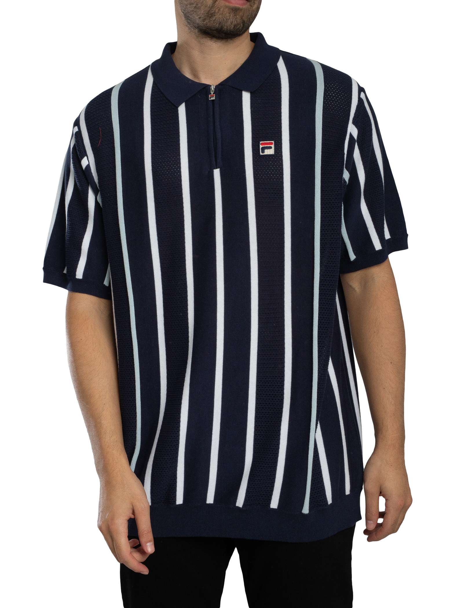 Giorgio Patchwork Knitted Polo Shirt Giorgio Patchwork Knitted Polo Shirt
