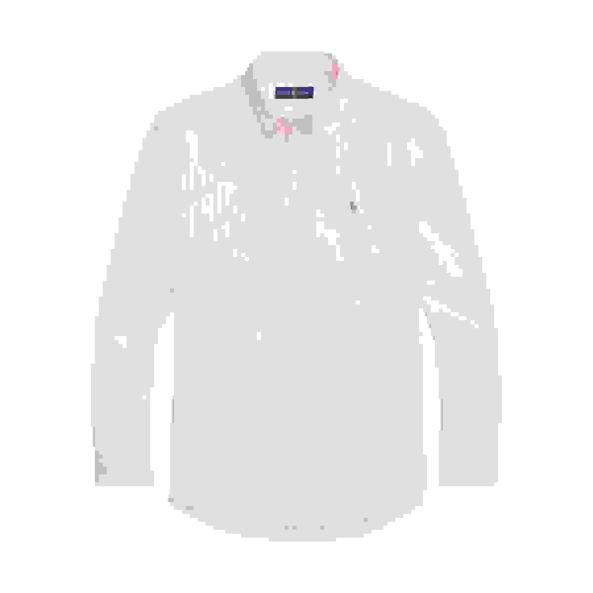 Polo Ralph Lauren Long Sleeve Slim Fit Stripe Oxford Shirt – PinkWhite Medium Polo Ralph Lauren Long Sleeve Slim Fit Stripe Oxford Shirt – PinkWhite Medium