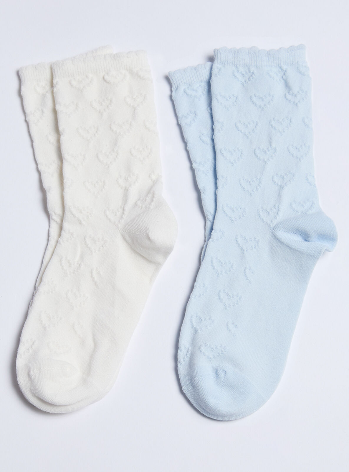 Boux Avenue pack heart cotton pointelle ankle socks – Blue Mix Boux Avenue pack heart cotton pointelle ankle socks – Blue Mix
