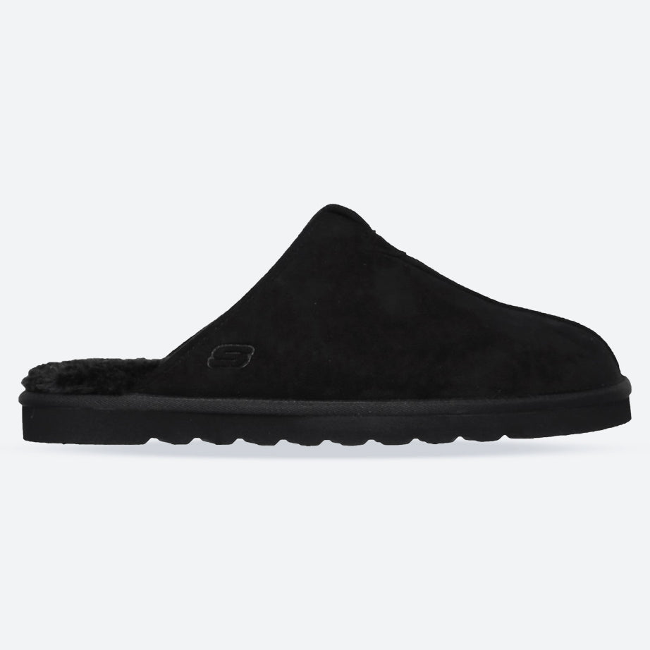Men’s Relaxed Fit Skechers Renten Palco Slippers, Black E Men’s Relaxed Fit Skechers Renten Palco Slippers, Black E