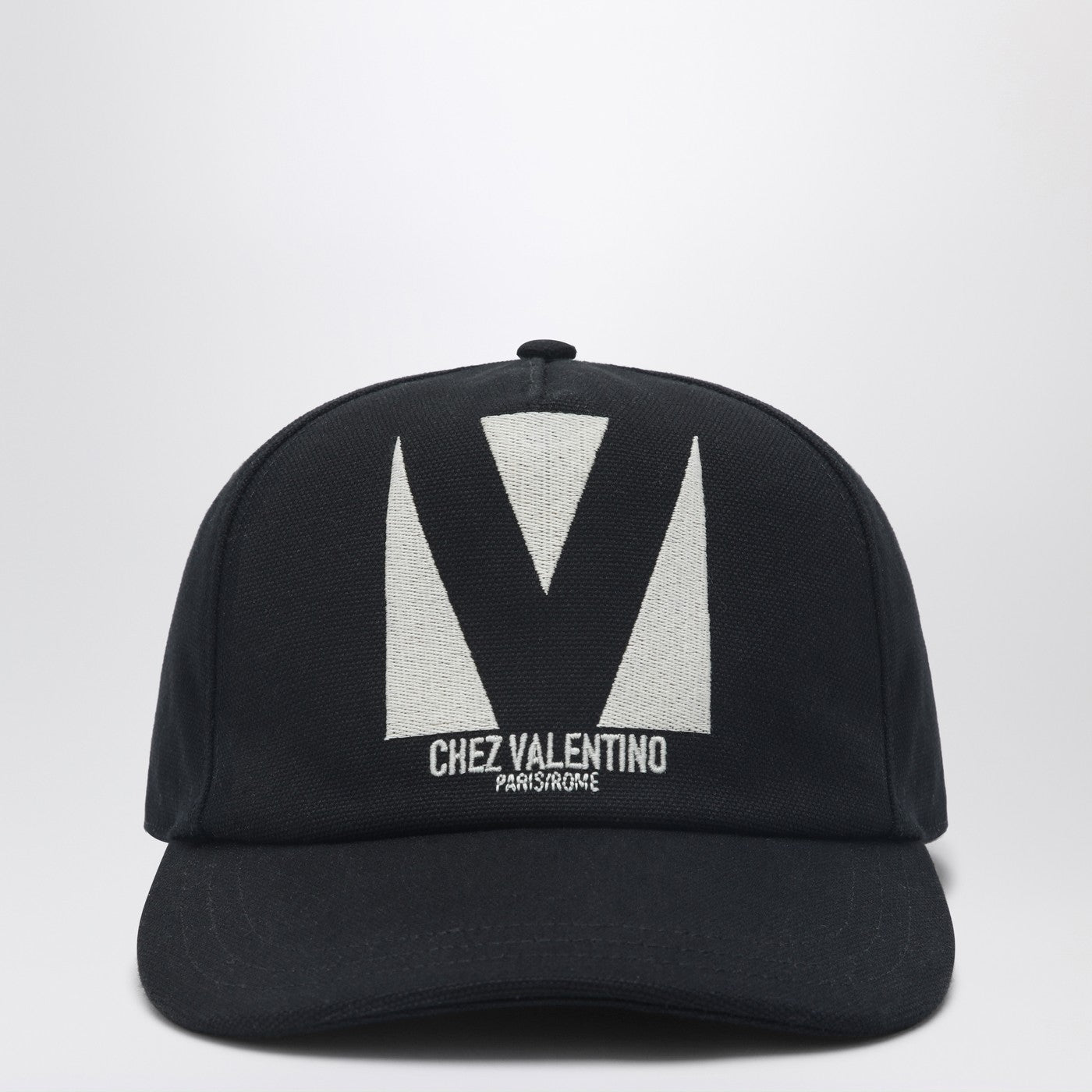 Chez Valentino black baseball cap Chez Valentino black baseball cap