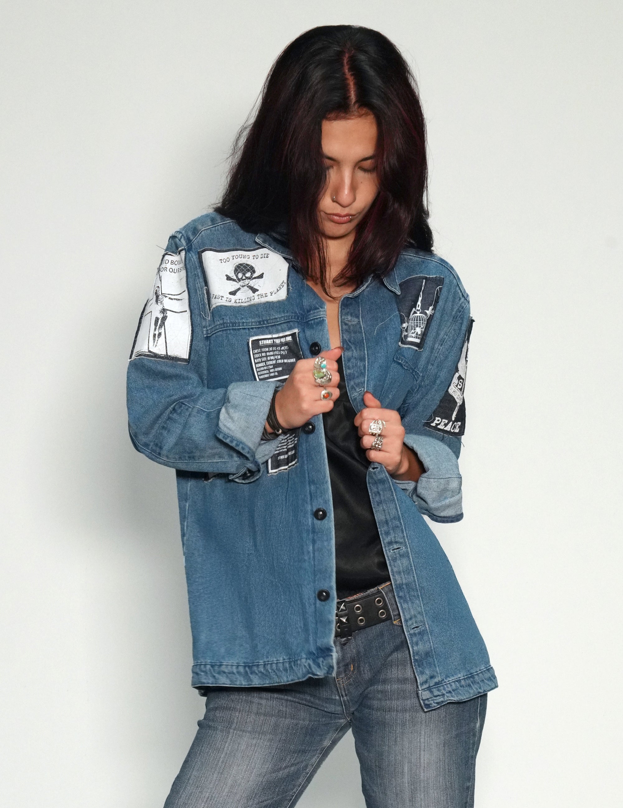 Denim Patched Shirt Denim Patched Shirt