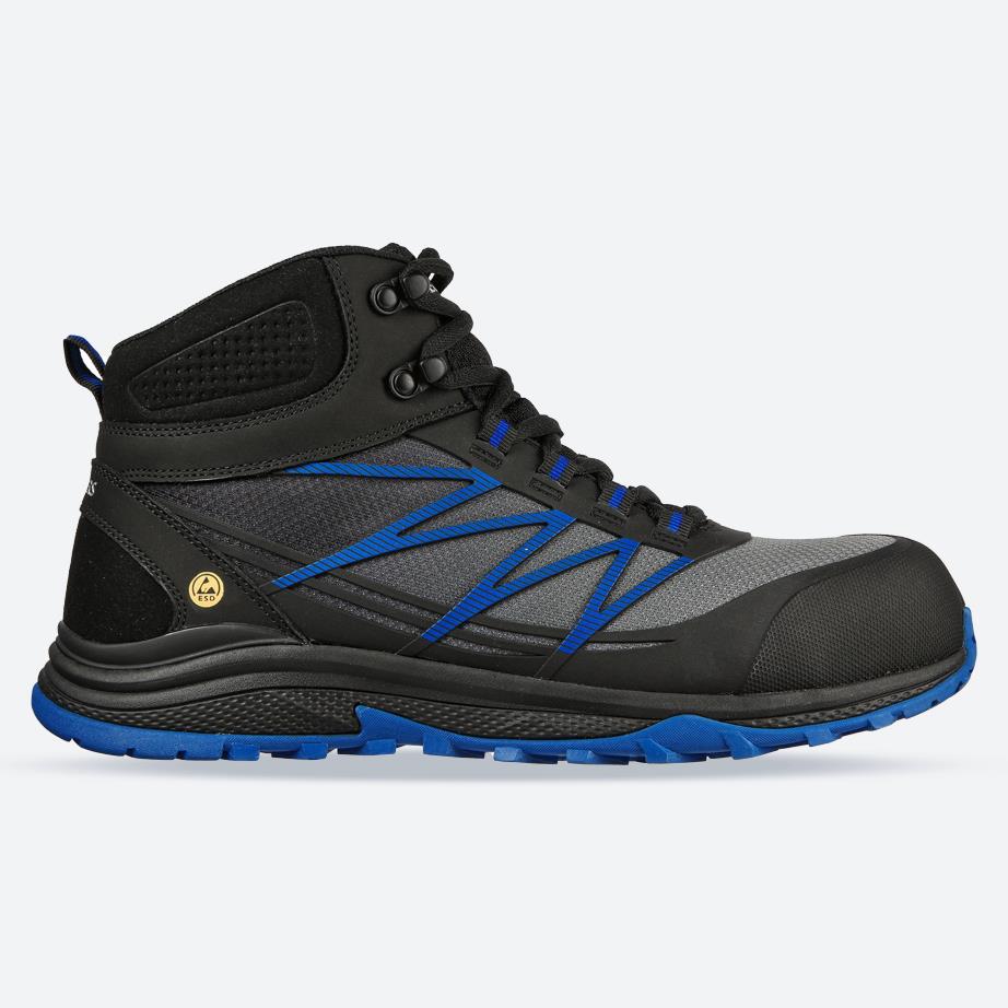 Men’s Wide Fit Skechers EC Puxal Firmle Safety Boots, BlackBlue E Men’s Wide Fit Skechers EC Puxal Firmle Safety Boots, BlackBlue E