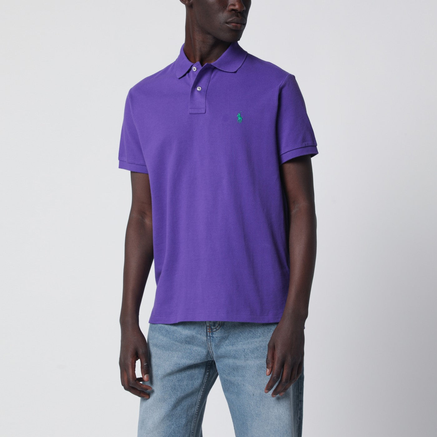 Purple cotton Custom Slim-Fit polo shirt Purple cotton Custom Slim-Fit polo shirt