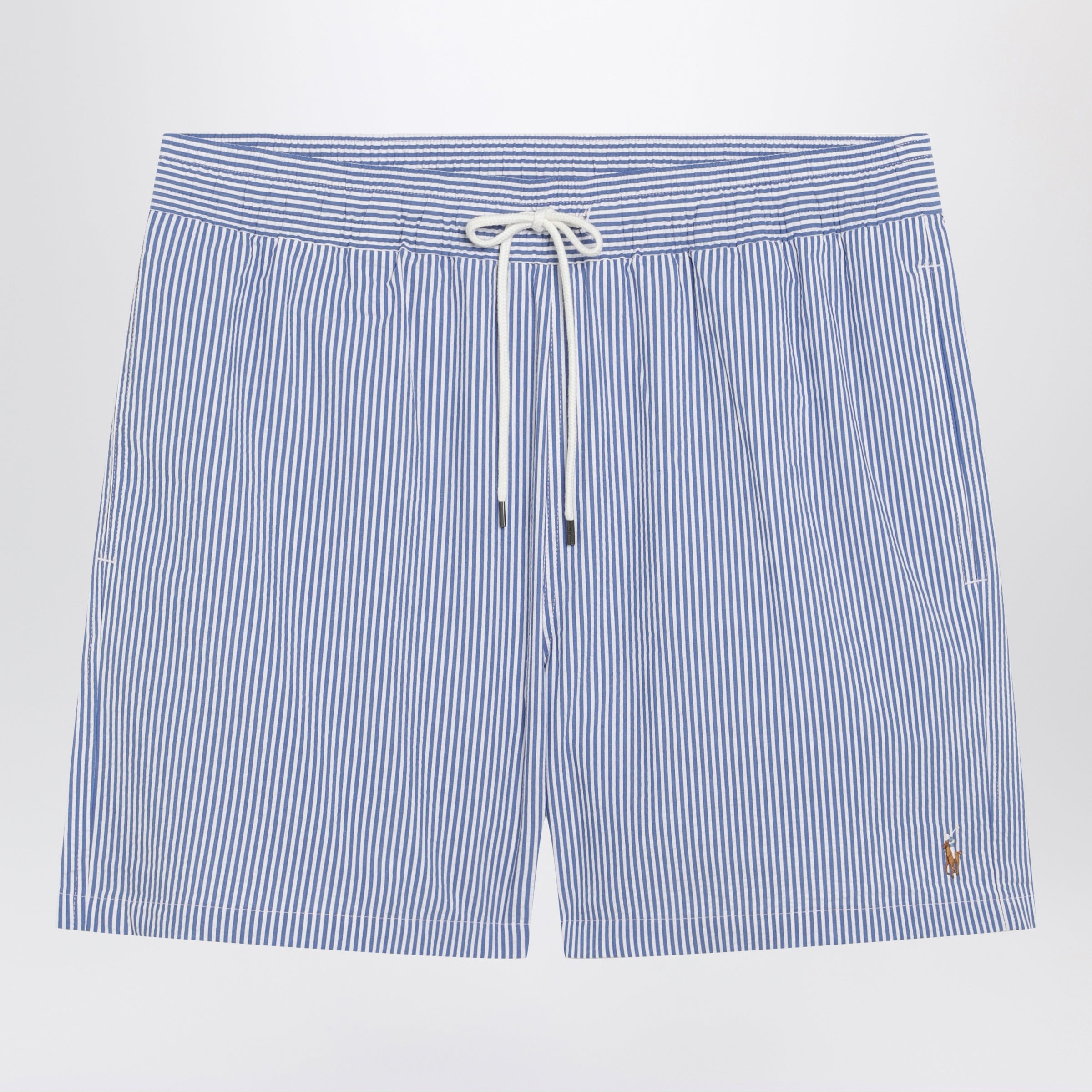Traveler striped whiteblue seersucker swim shorts Traveler striped whiteblue seersucker swim shorts