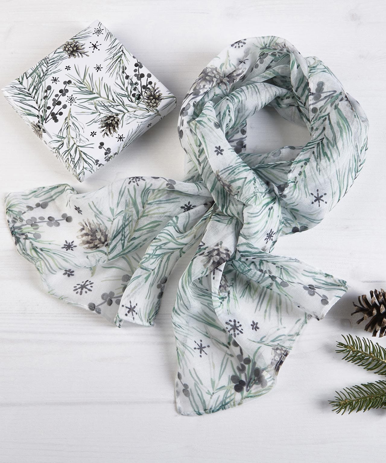 Damart Fern Print scarf Damart Fern Print scarf