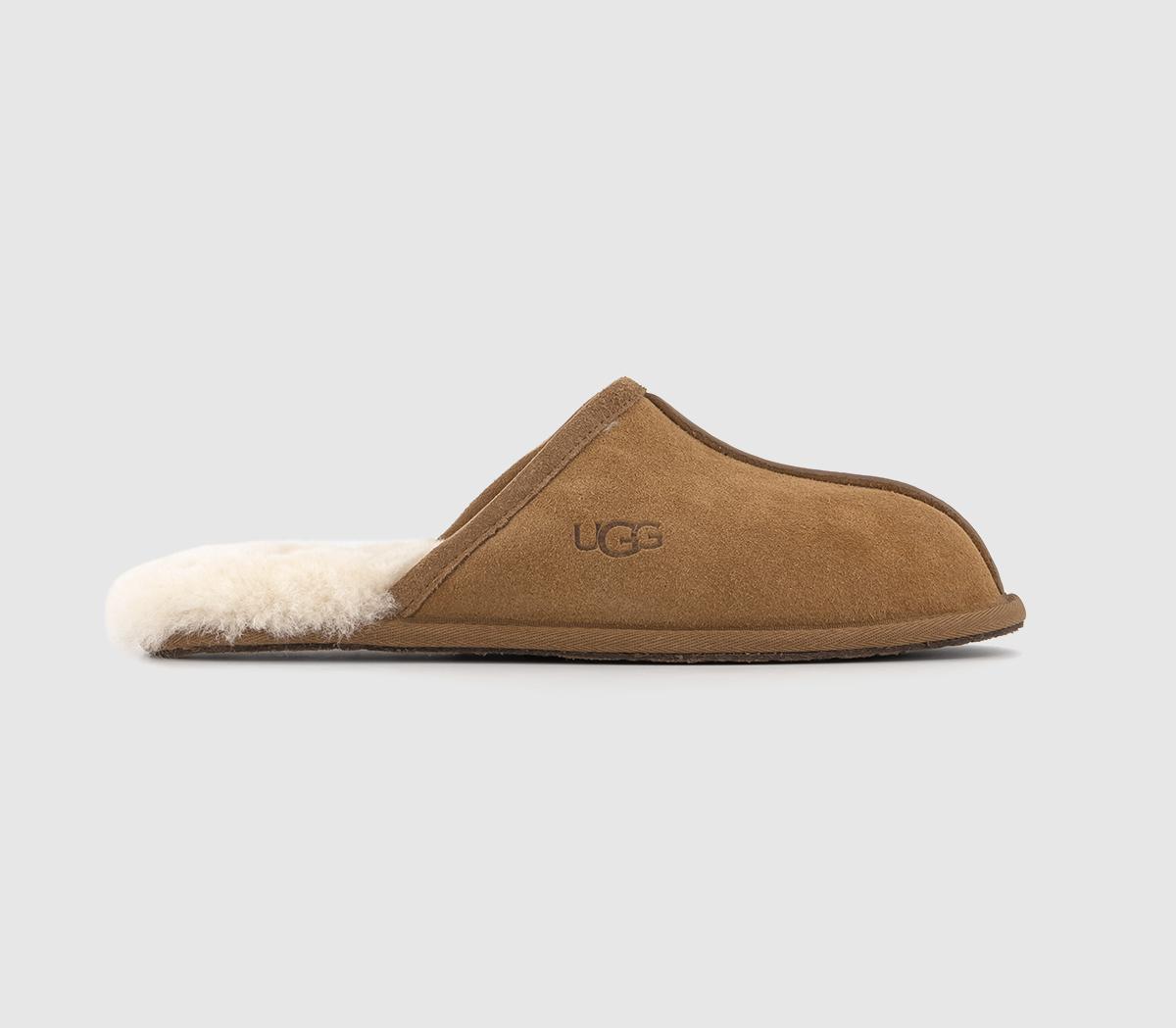 UGG Brown Suede Mens Scuff Slippers UGG Brown Suede Mens Scuff Slippers