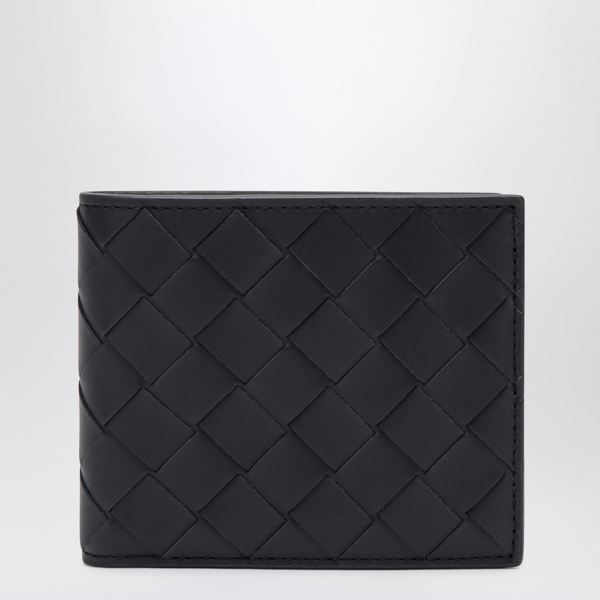 Night bluegrey Intrecciato bi-fold wallet Night bluegrey Intrecciato bi-fold wallet