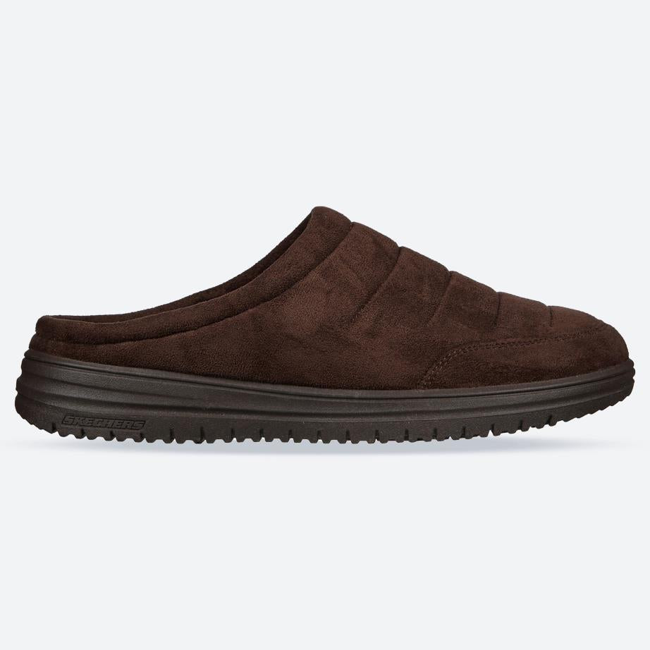Men’s Relaxed Fit Skechers Murette Garvanza Slippers, Chocolate E Men’s Relaxed Fit Skechers Murette Garvanza Slippers, Chocolate E