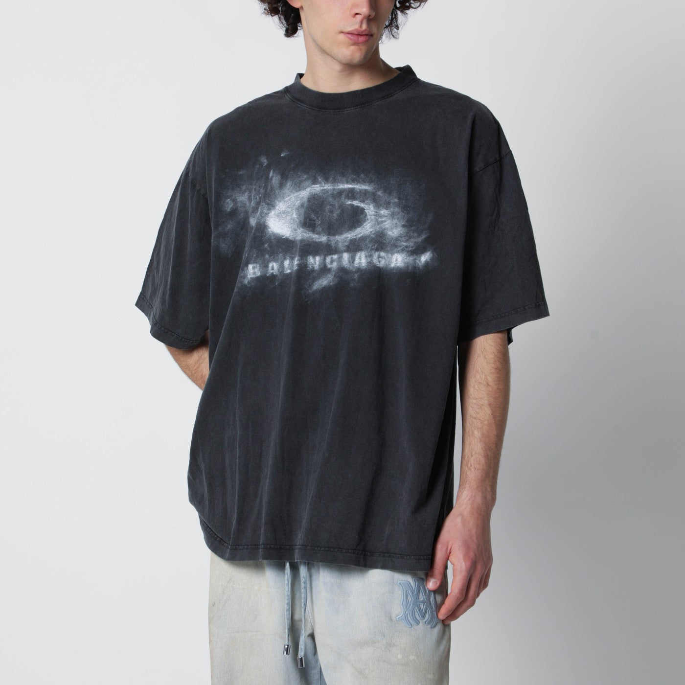 Black faded Crayon Loop oversize shirt Black faded Crayon Loop oversize shirt